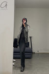 BORIS BIDJAN SABERI Dark Grey Hooded Jacket WZIPPER2 FTO00002